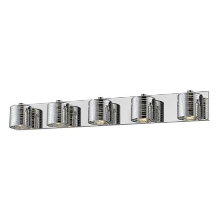Z-Lite Sempter 5 Light Vanity, Chrome+ Crystal 911-5V-LED